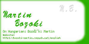 martin bozoki business card